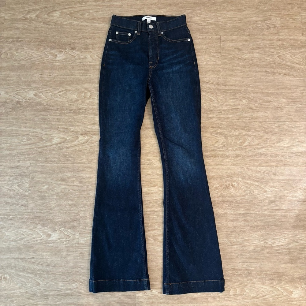 SPANXsculpt ReDefine Flare Jeans - Dark Indigo - Size 0